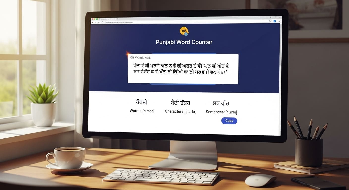 A digital Punjabi word counter tool